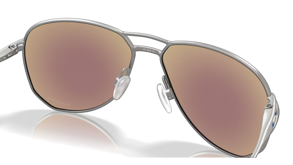 Oakley Contrail Satin Chrome Prizm Sapphire achterzijde