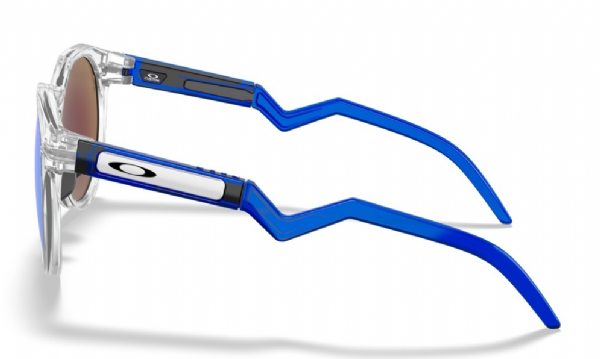 Oakley Custom HSTN L Polished Clear Crystal Blue/ Prizm Sapphire Zijkant