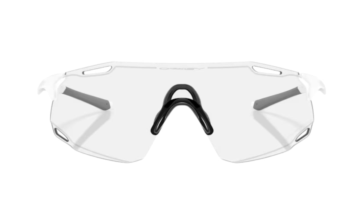 Oakley Cybr Dyno Matte White/ Clear to Black Photochromic 50% Voorkant