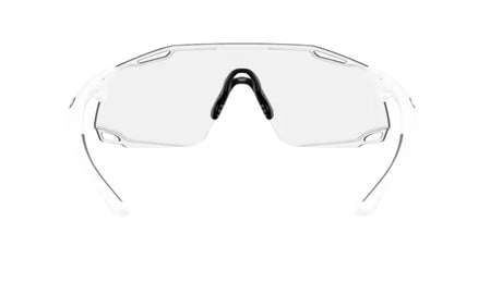 Oakley Cybr Dyno Matte White/ Clear to Black Photochromic 50% Achterkant