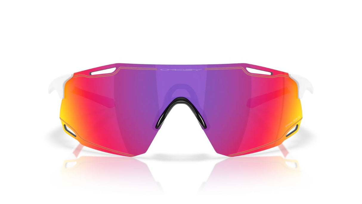 Oakley Cybr Dyno Polished White/ Prizm Road voorkant