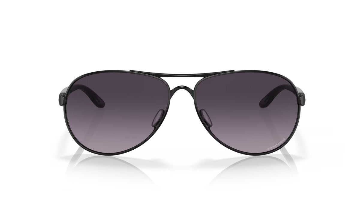 Oakley Feedback Satin Black Prizm Grey Gradient vooraanzicht
