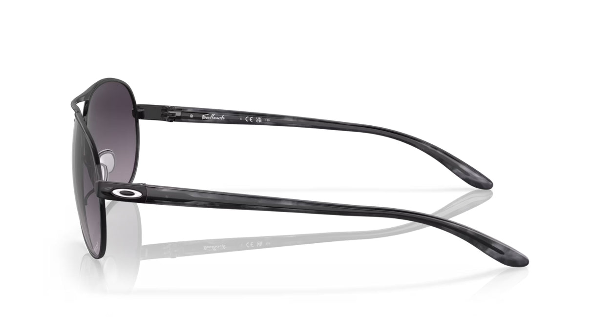 Oakley Feedback Satin Black Prizm Grey Gradient zijaanzicht