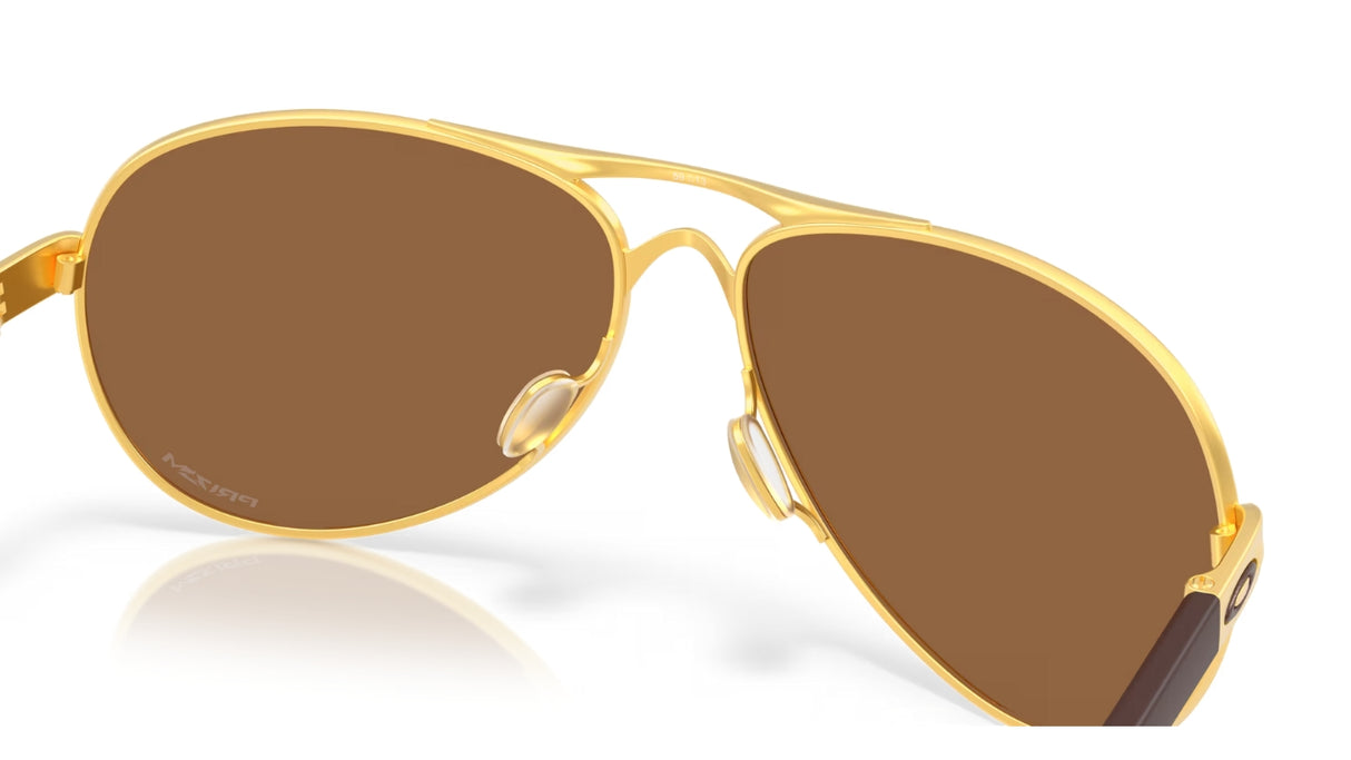 Oakley Feedback Satin Gold Prizm Bronze achterzijde