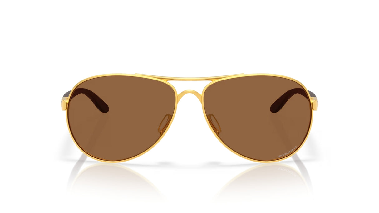 Oakley Feedback Satin Gold Prizm Bronze voorzijde