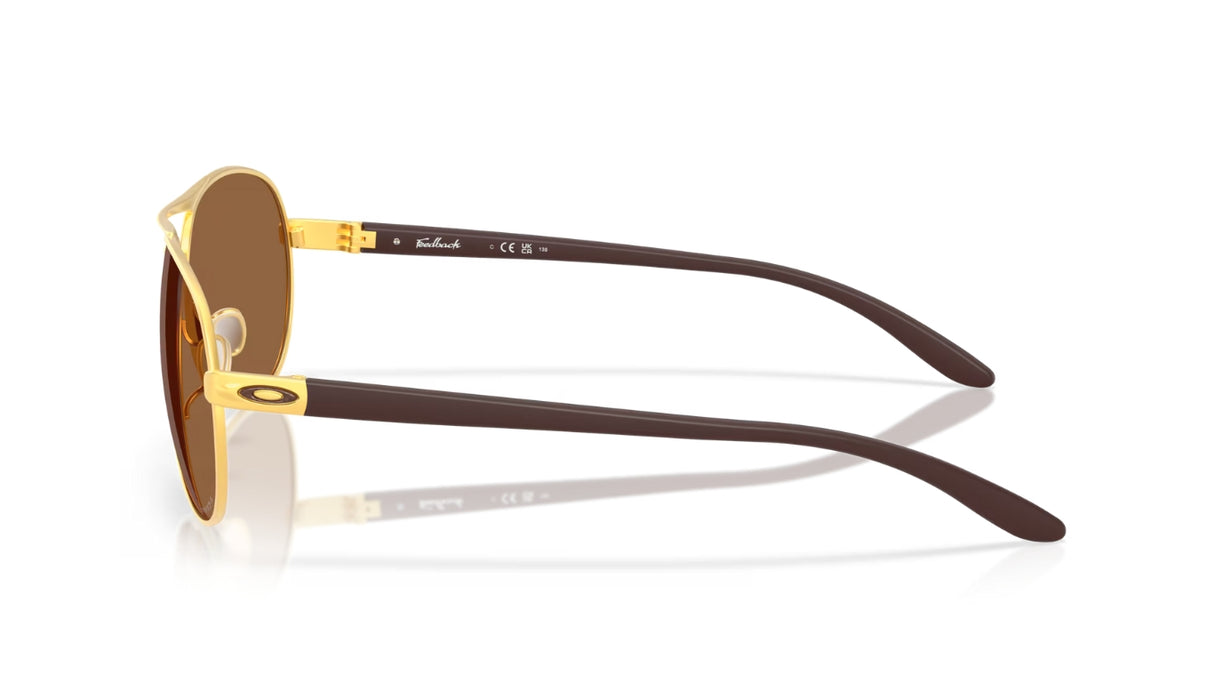 Oakley Feedback Satin Gold Prizm Bronze zijkant