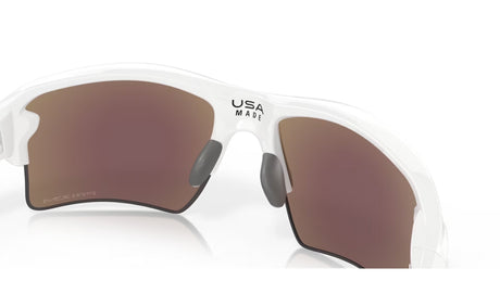 Oakley Flak 2.0 XL Polished White Prizm Sapphire achterzijde schuin