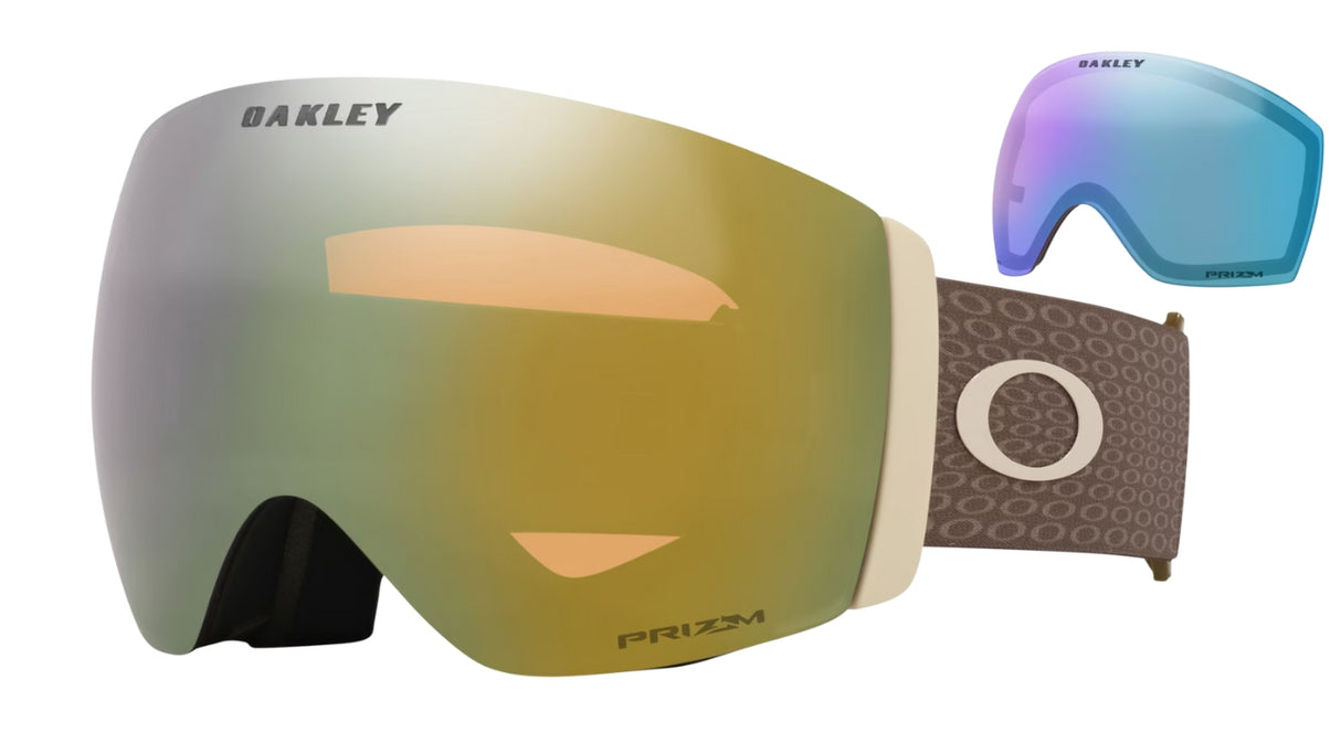 Oakley Flight Deck Pro L Army Green Ozone Prizm Sage Gold & Prizm Iced Iridium Dubbele Lens