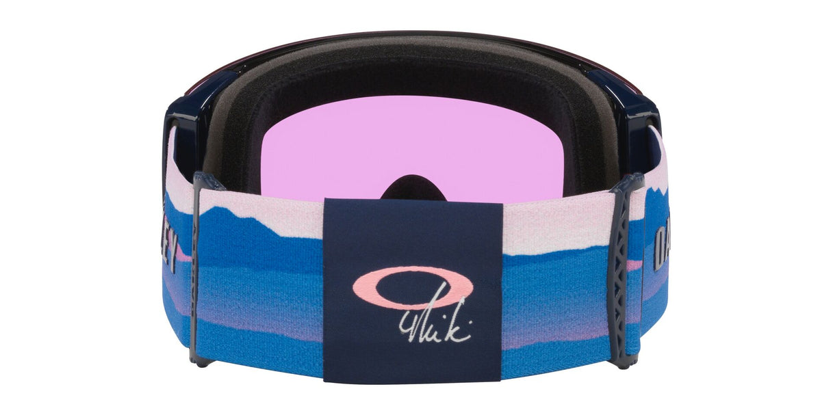 Oakley Flight Deck Pro L Mikaela Shiffrin Signature Prizm Iced Prizm Sapphire achterzijde