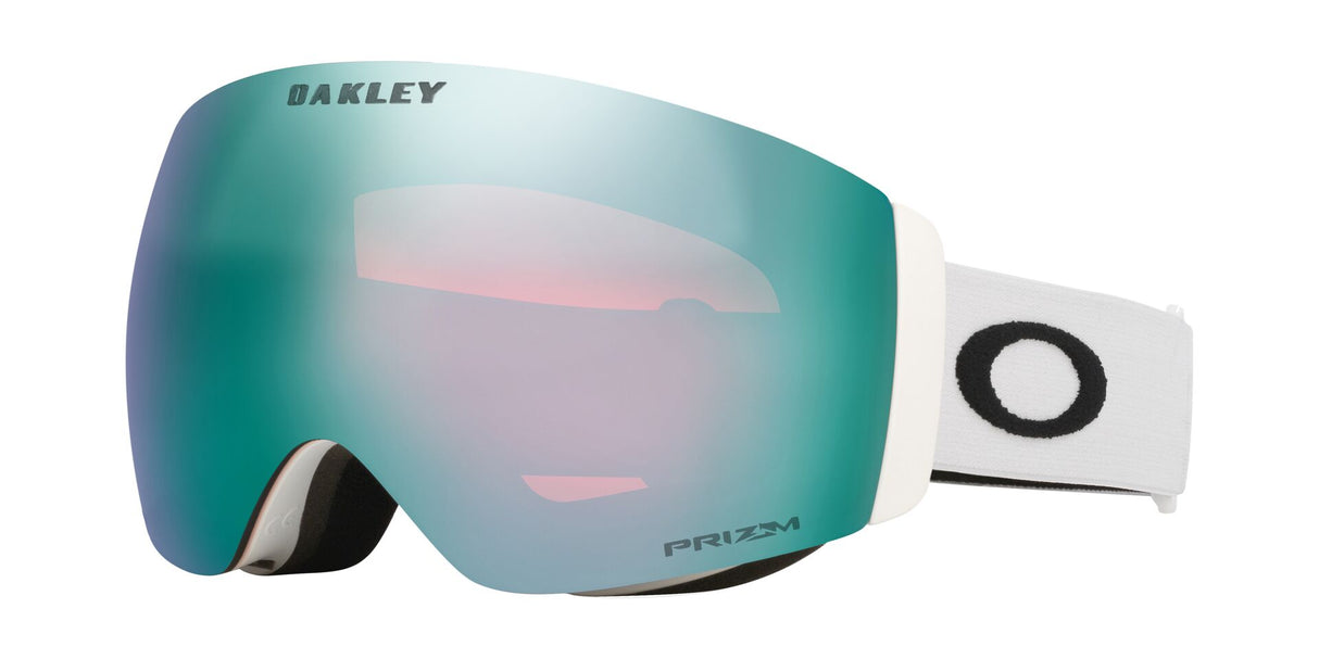 Oakley Flight Deck Pro M Matte White Prizm Sapphire Prizm Iced schuin