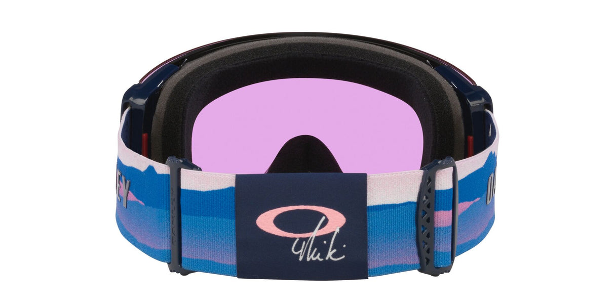 Oakley Flight Deck Pro M Mikaela Shiffrin Signature Prizm Iced Prizm Sapphire achterzijde
