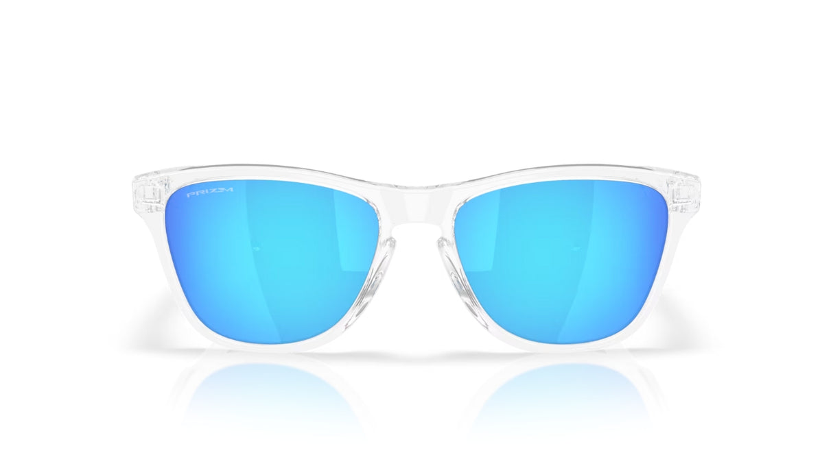 Oakley Frogskins (small) Polished Clear Prizm Sapphire voorzijde