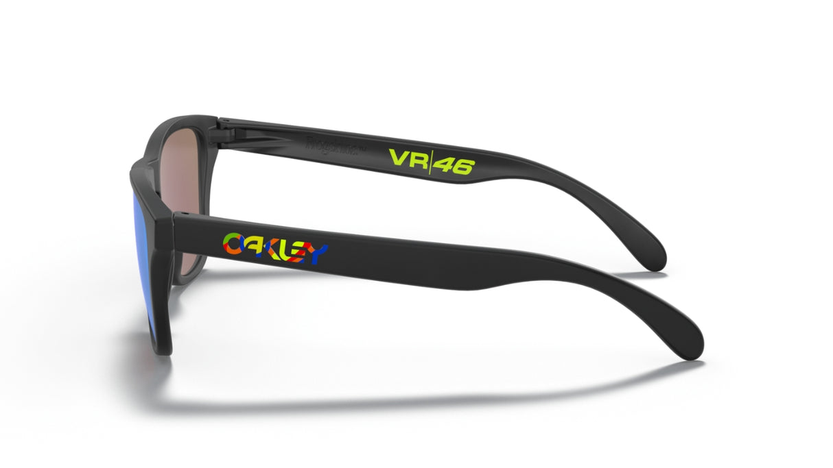Oakley Frogskins XS Valentino Rossi Signature Polished Black Prizm Sapphire zijaanzicht