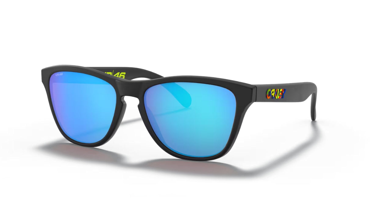 Oakley Frogskins XS Valentino Rossi Signature Polished Black Prizm Sapphire