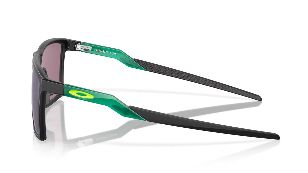 Oakley Futurity Sun Satin Black/ Prizm Jade Zijkant