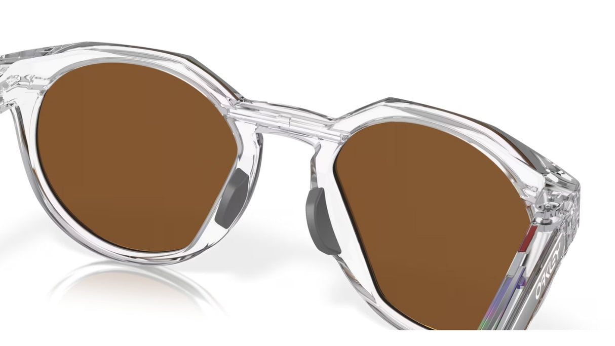 Oakley HSTN Metal Matte Clear Prizm Violet achterzijde nabij