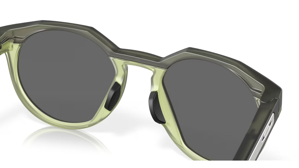 Oakley HSTN Metal Matte Olive Ink Prizm Black achterzijde nabij