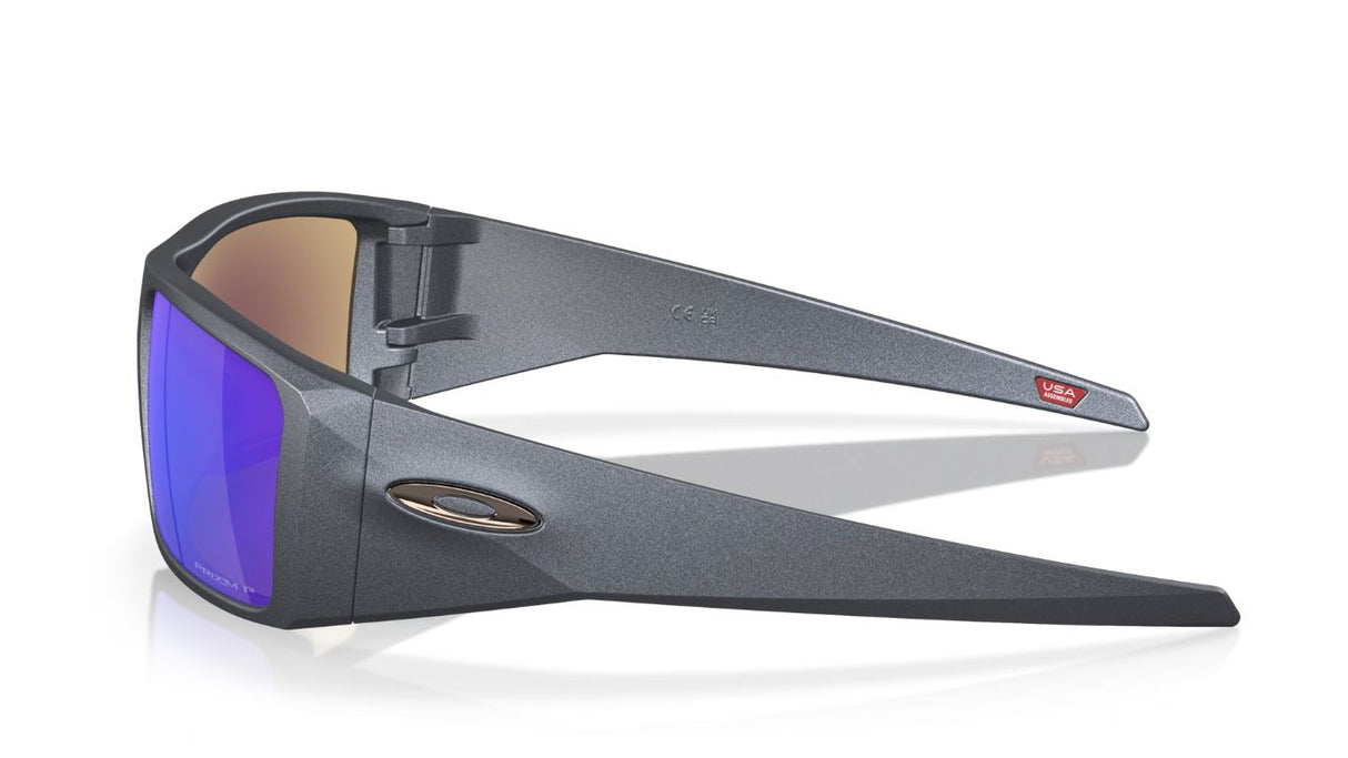Oakley Heliostat Blue Steel/ Prizm Sapphire Polarized Zijkant