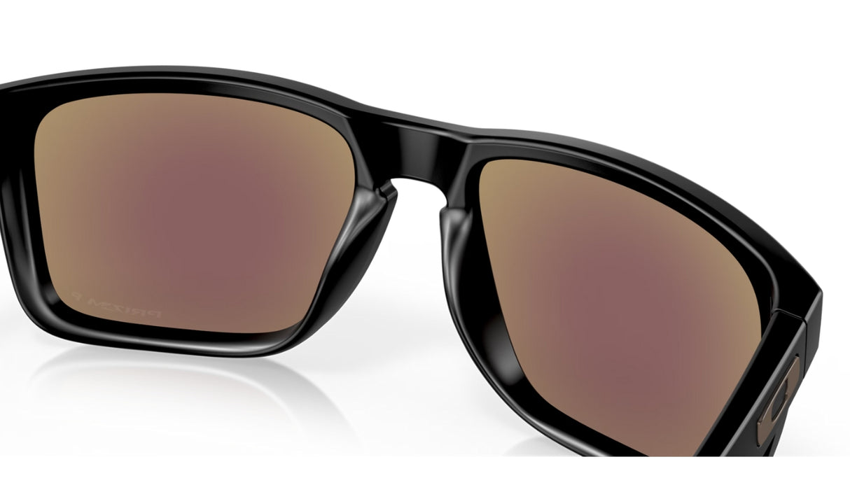 Oakley Holbrook XL Matte Black Prizm Sapphire Polarized achterzijde schuin