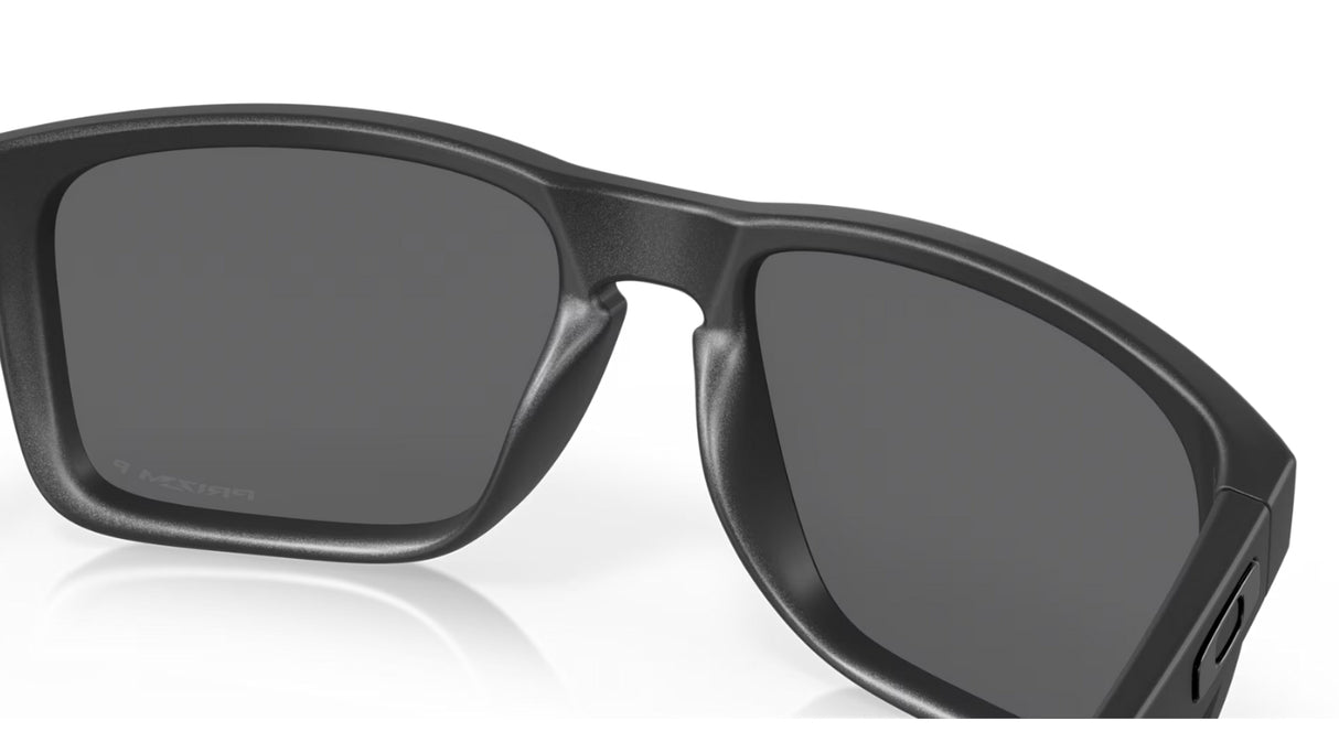 Oakley Holbrook XL Steel Prizm Black Polarized achterzijde schuin
