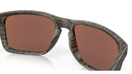 Oakley Holbrook XL Woodgrain Prizm Deep Water Polarized achterzijde schuin