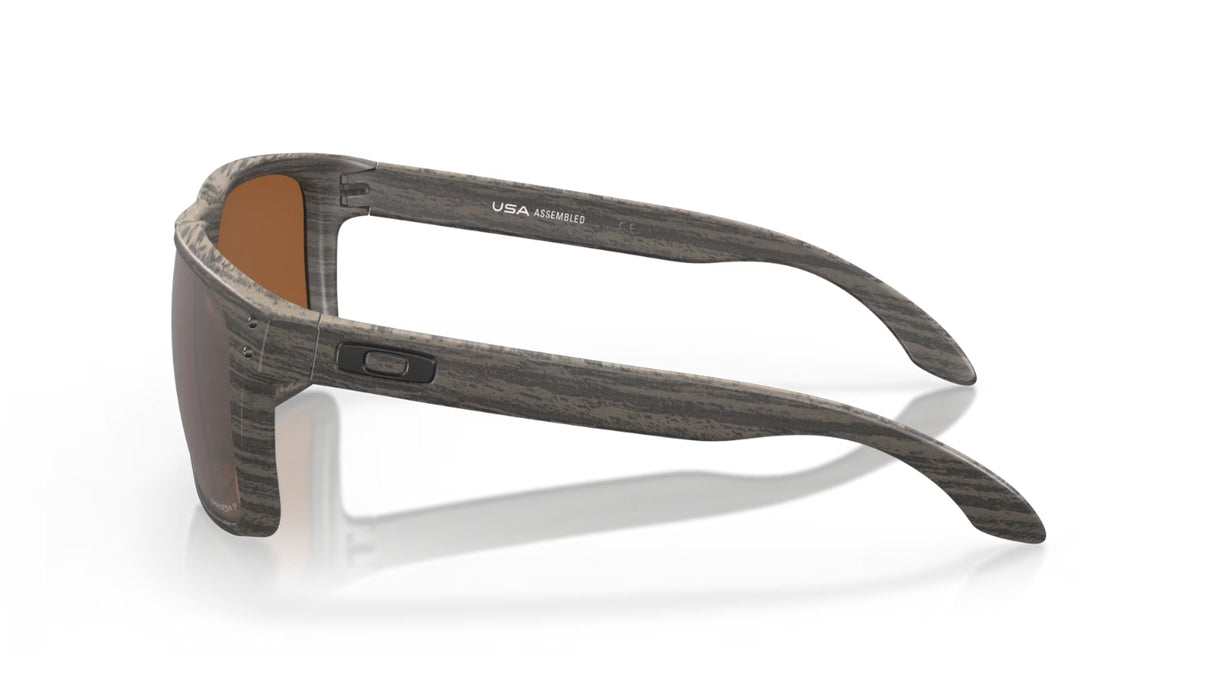 Oakley Holbrook XL Woodgrain Prizm Tungsten Polarized zijaanzicht