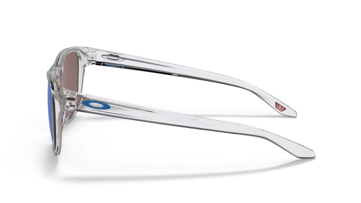 Oakley Manorburn Polished Clear Prizm Sapphire zijaanzicht