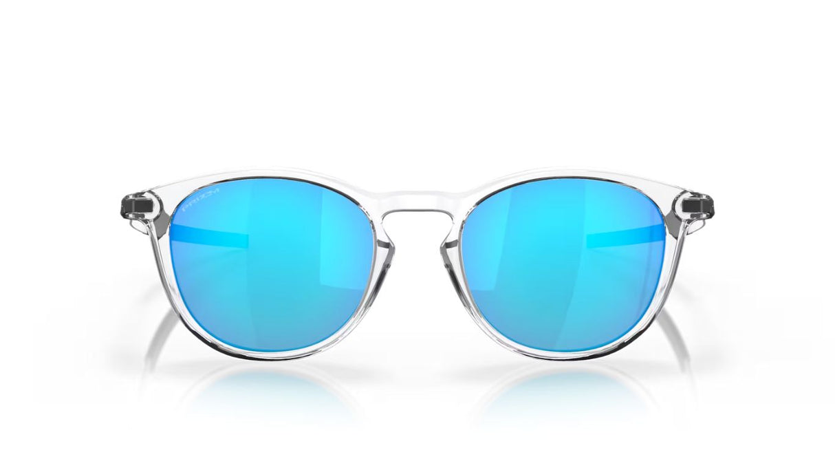 Oakley Pitchman R Polished Clear Prizm Sapphire voorzijde