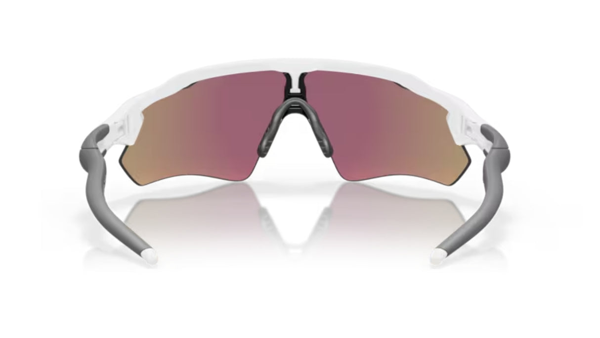 Oakley Radar EV Path Team Colors Polished White/ Prizm Sapphire Iridium achteraanzicht