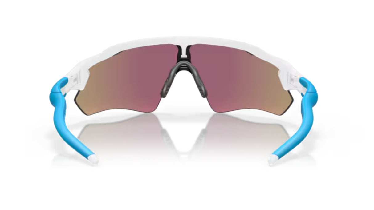 Oakley Radar EV Path Team Colors Polished White/ Prizm Sapphire Iridium achterzijde