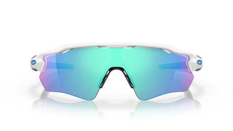 Oakley Radar EV Path Team Colors Polished White/ Prizm Sapphire Iridium vooraanzijde