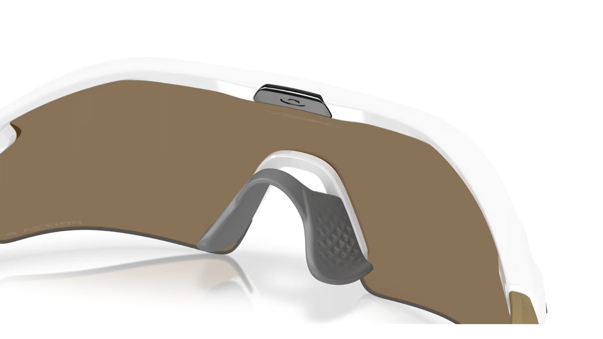 Oakley Radar Plate Polished White Prizm 24K Polarized achterzijde