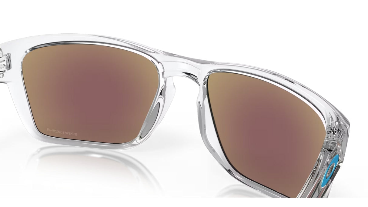 Oakley Sylas M (medium) Polished Clear Prizm Sapphire achterzijde schuin