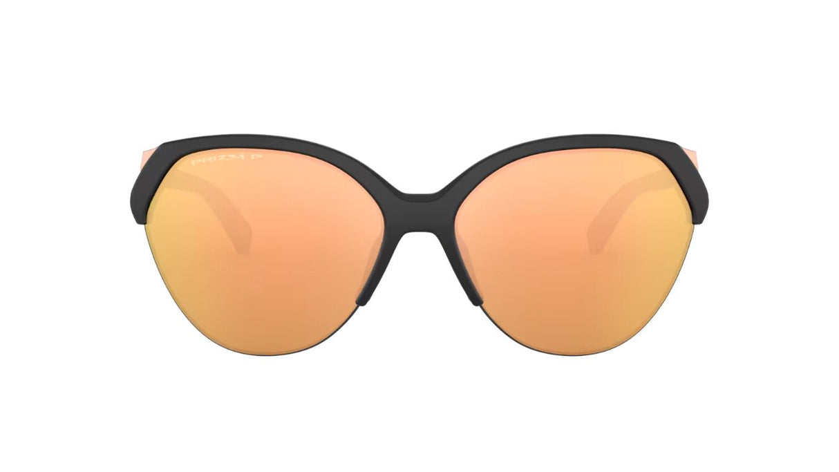 Oakley Trailing Point Matte Black Prizm Rose Gold Polarized voorzijde
