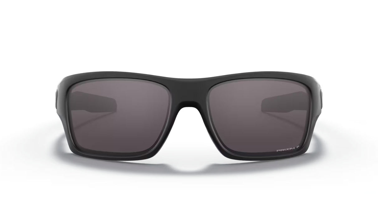 Oakley Turbine Matte Black Prizm Grey Polarized voorzijde
