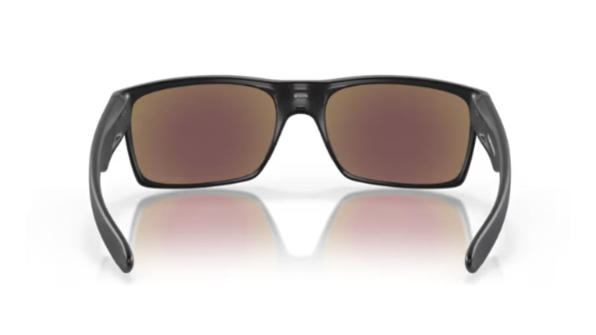 Oakley Twoface Matte Black Prizm Sapphire Polarized achterzijde