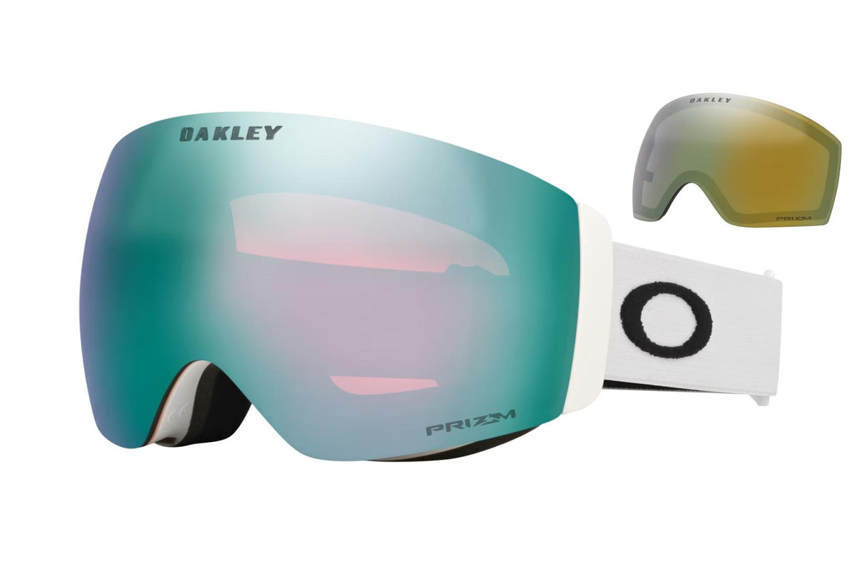 Oakley Flight Deck Pro M Matte White/ Prizm Sapphire & Prizm Sage Gold-1