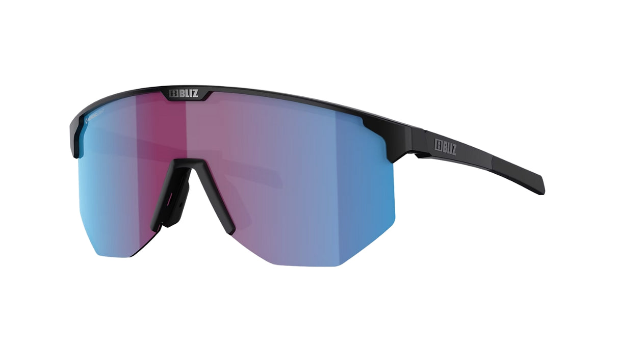 Bliz Hero Small Sportbrille Mattschwarz/Nano Optics Nordic Rose-Violet Blue Mirror