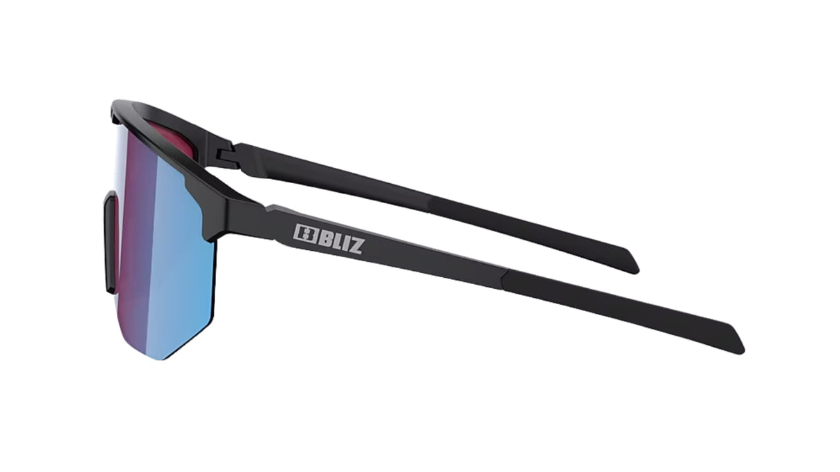 Bliz Hero Small Sportbrille Mattschwarz/Nano Optics Nordic Rose-Violet Blue Mirror