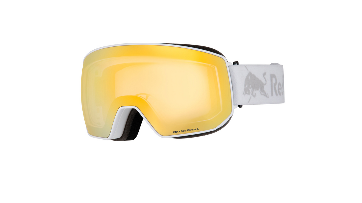 Red Bull SPECT Goggles FINK White/ Brown Gold Mirror Chrome X