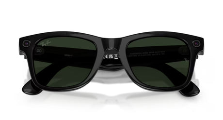 Ray-Ban Meta Wayfarer Shiny Black / Transitions Graphite Green