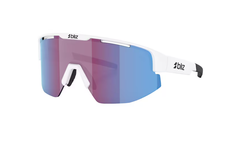 Bliz Matrix Sports Glasses Matte White/ Rose-Violet & Blue Mirror