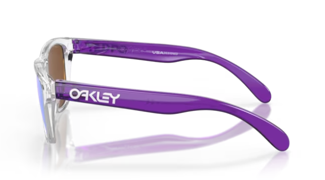 Oakley Frogskins XXS Polished Clear/ Prizm Violet zijkant