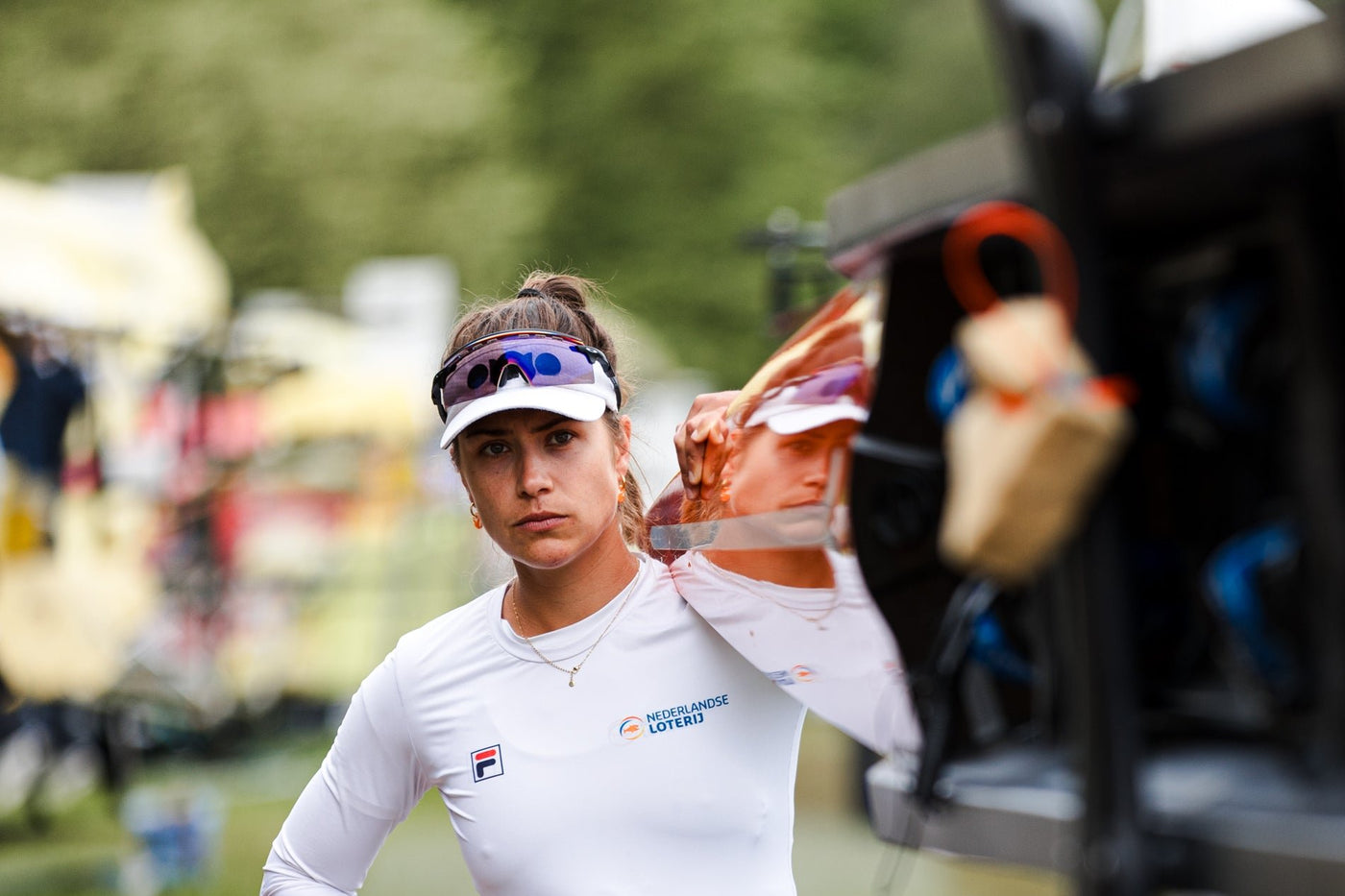 Martine met een Oakley Sportbril