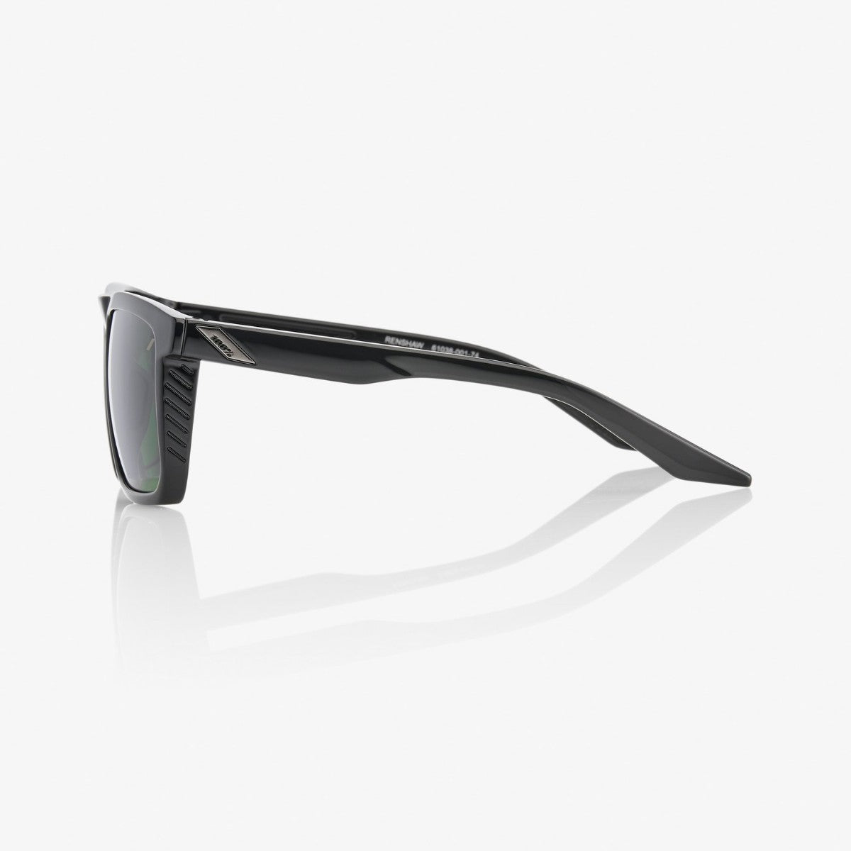 100% Renshaw Gloss Black/ Gray Green Lens