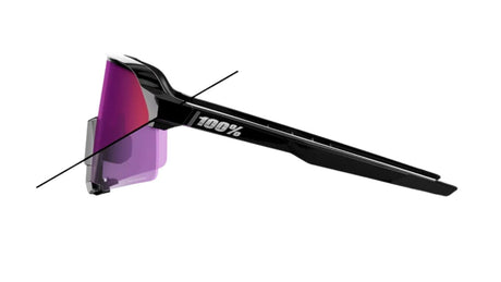 100-S3-Gloss-Black-Purple-Flash-Mirror-Photochromic-Lens-Zijaanzicht