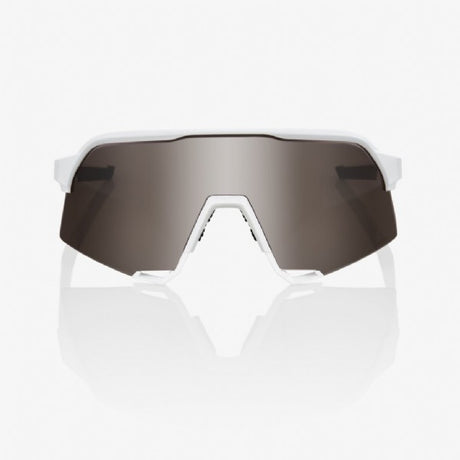 100-S3-Matte-White-HiPer-Silver-Mirror-Lens-Clear-Lens
