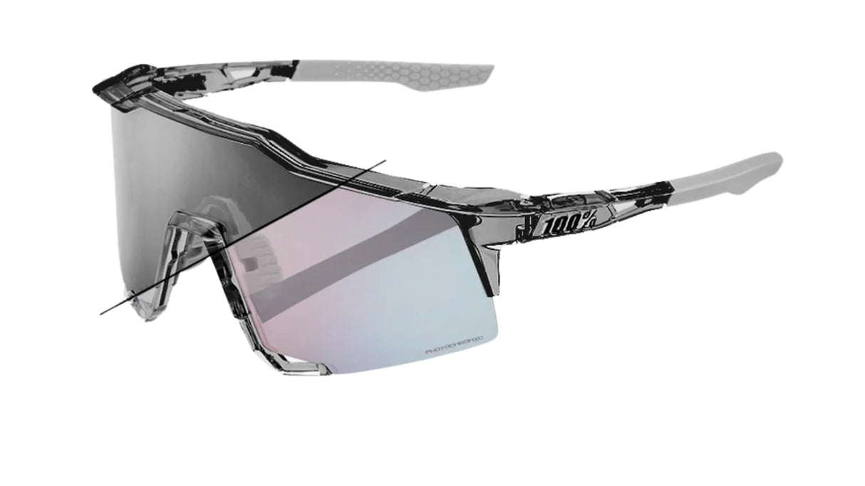 100% Speedcraft Polished Translucent Grey/ Rose Gold Mirror Photochromic