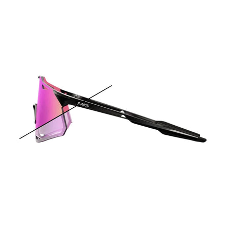 100% Hypercraft Gloss Black/ Photochromic Purple Mirror