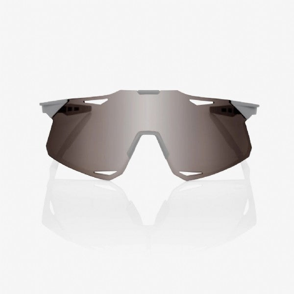 100% Hypercraft Matte Stone Grey/ HiPER Silver Mirror Lens + Clear Lens